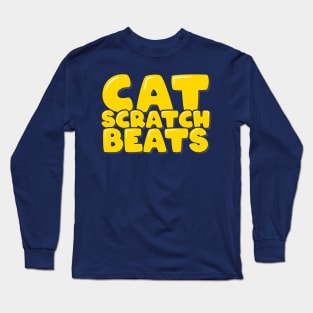 Funny Hip Hop Cat Scratch Beats Long Sleeve T-Shirt